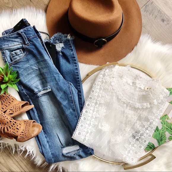 The Emmi Distressed High Waisted Ankle Skim Jeans - Picture 6 of 6